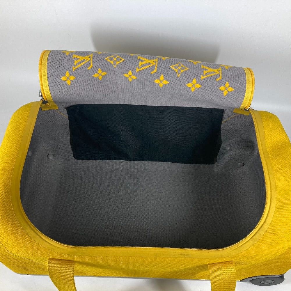 LOUIS VUITTON Carry Bag M20124 , Jacquard knit yellow Monogram Horizon Soft 2R55 Women Used Authentic