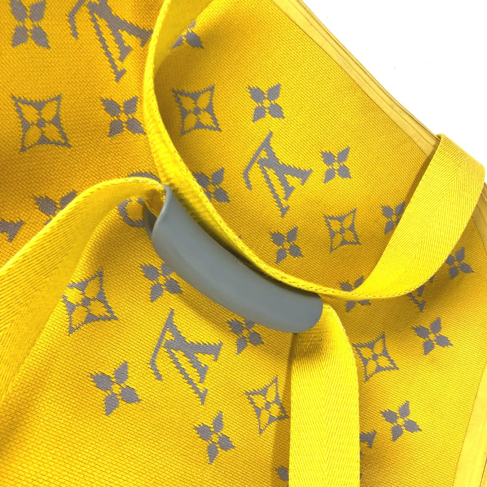 LOUIS VUITTON Carry Bag M20124 , Jacquard knit yellow Monogram Horizon Soft 2R55 Women Used Authentic