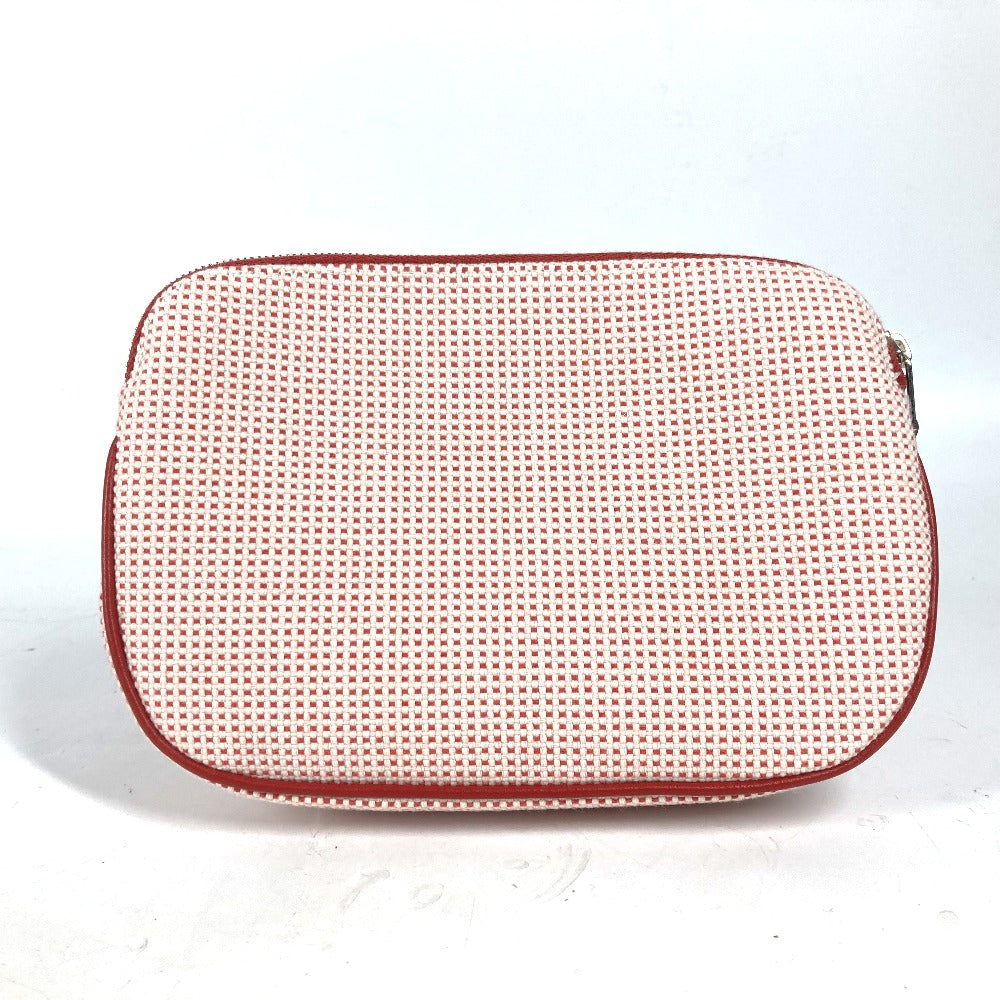 HERMES Pouch H103607M 02 cotton Orange Echape Women Used Authentic