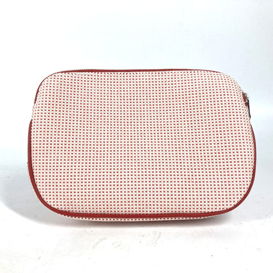 HERMES Pouch H103607M 02 cotton Orange Echape Women Used Authentic