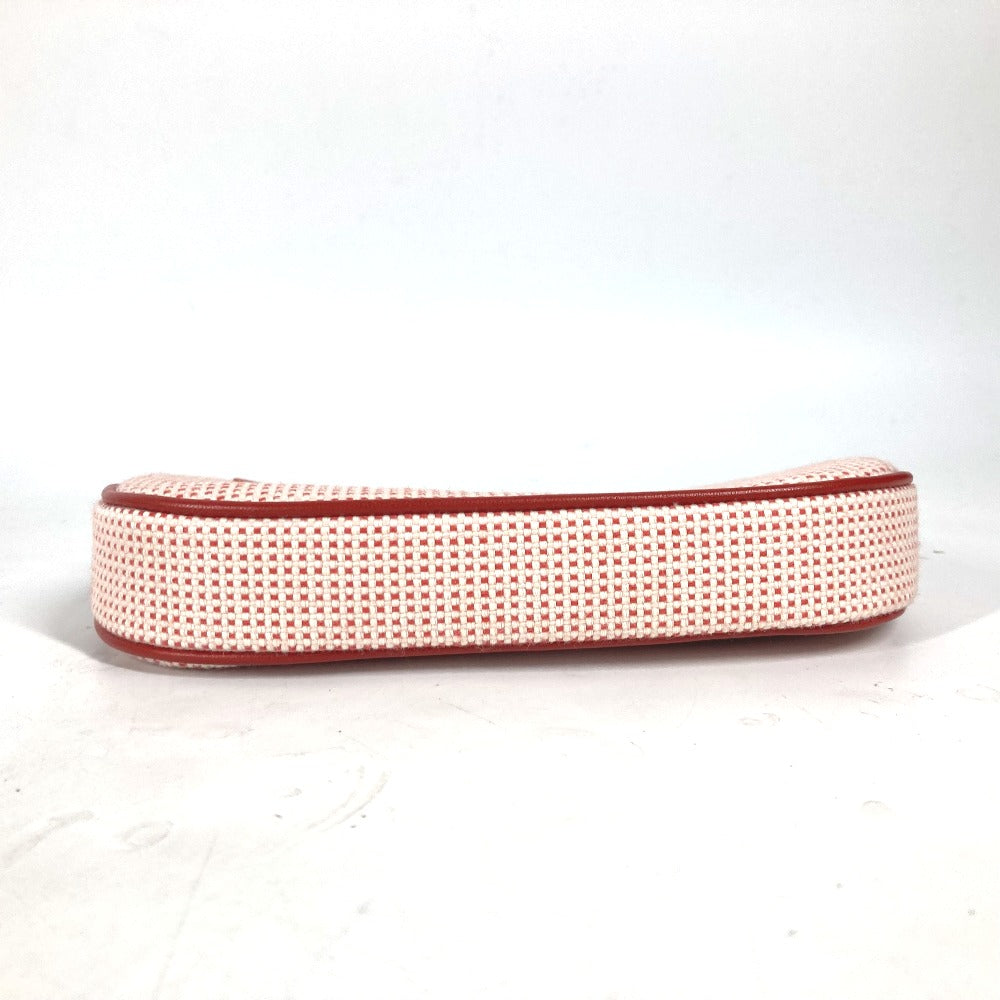 HERMES Pouch H103607M 02 cotton Orange Echape Women Used Authentic