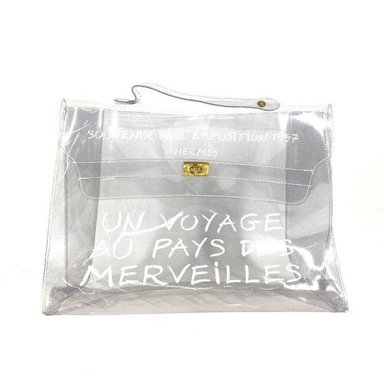 HERMES Handbag Plastics clear Plastics Kelly Women Used Authentic