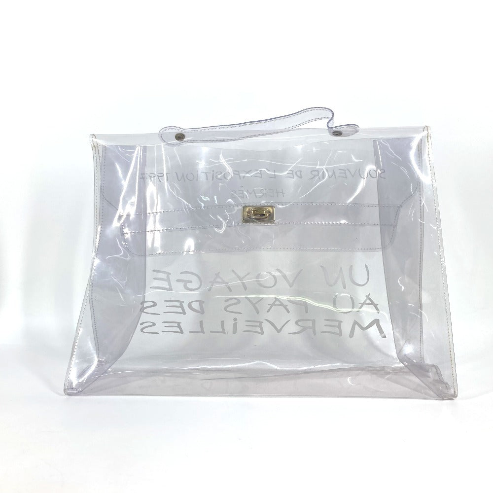 HERMES Handbag Plastics clear Plastics Kelly Women Used Authentic