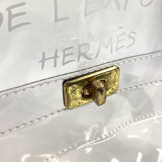 HERMES Handbag Plastics clear Plastics Kelly Women Used Authentic