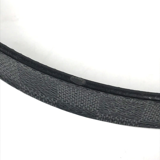 LOUIS VUITTON belt M6057T Damier Grafitto Canvas black Damier Grafitte Saint Tulle Neogram mens 95 Used Authentic