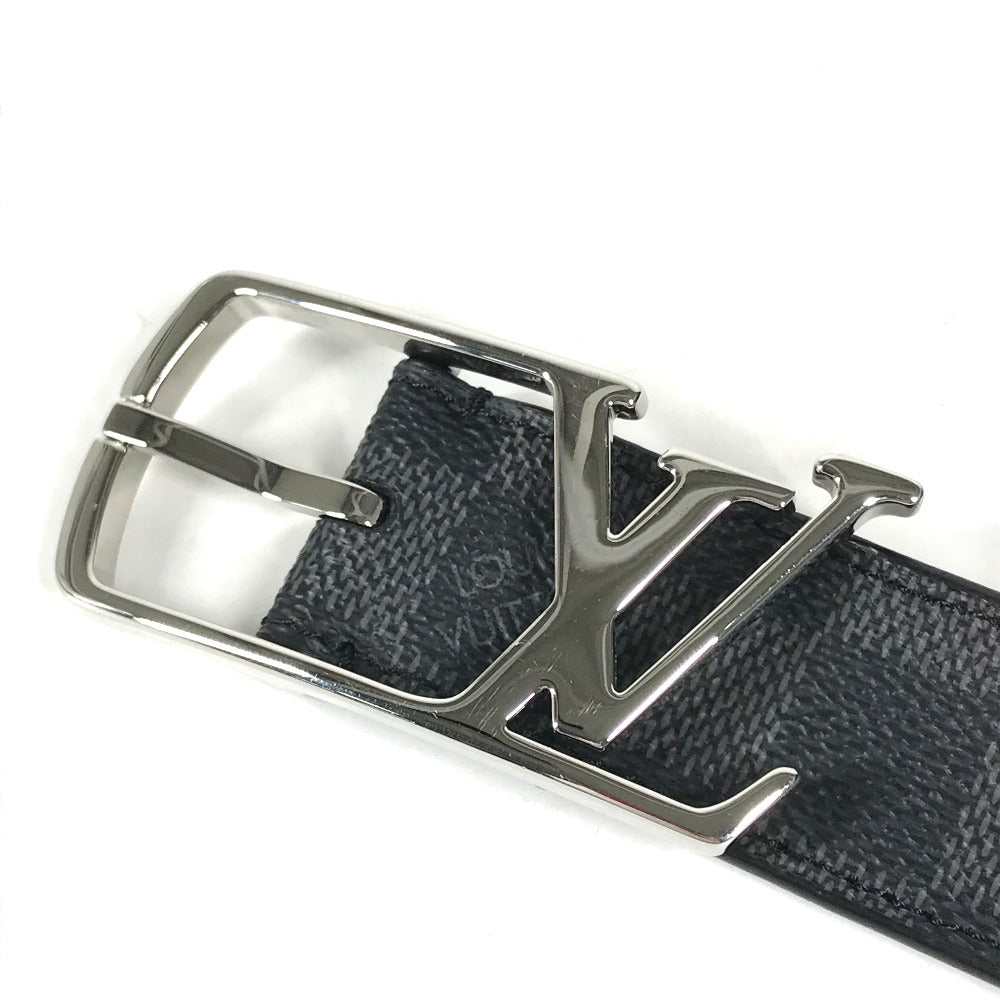 LOUIS VUITTON belt M6057T Damier Grafitto Canvas black Damier Grafitte Saint Tulle Neogram mens 95 Used Authentic