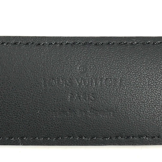 LOUIS VUITTON belt M6057T Damier Grafitto Canvas black Damier Grafitte Saint Tulle Neogram mens 95 Used Authentic