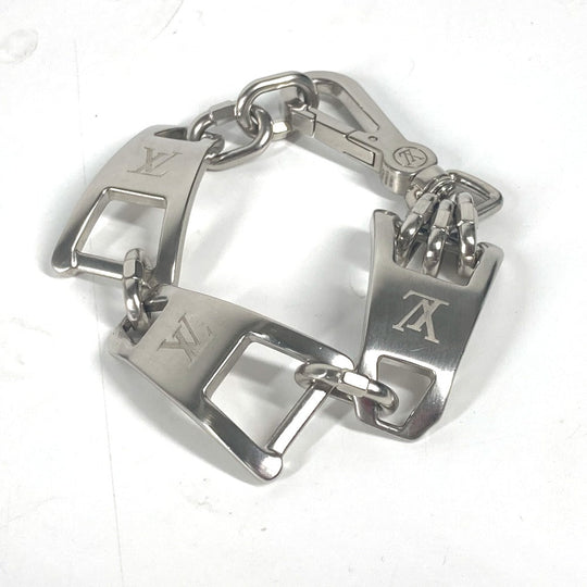LOUIS VUITTON bracelet MP3015 metal Silver Bracelet LV Zip Bracelet mens Used Authentic