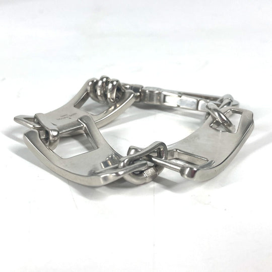 LOUIS VUITTON bracelet MP3015 metal Silver Bracelet LV Zip Bracelet mens Used Authentic