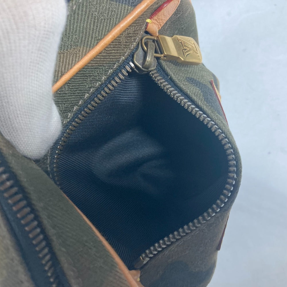 LOUIS VUITTON Sling bag M44202 canvas khaki Monogram camouflage Supreme Bumback PM unisex(Unisex) Used Authentic