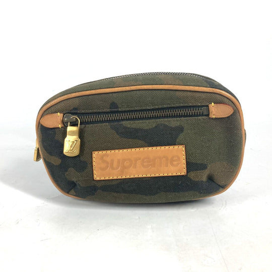 LOUIS VUITTON Sling bag M44202 canvas khaki Monogram camouflage Supreme Bumback PM unisex(Unisex) Used Authentic