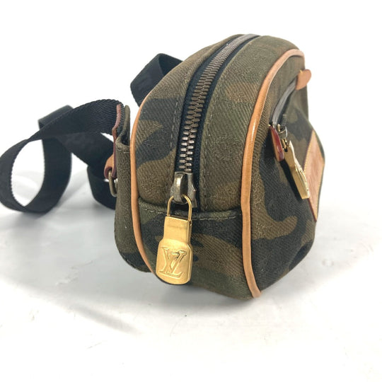 LOUIS VUITTON Sling bag M44202 canvas khaki Monogram camouflage Supreme Bumback PM unisex(Unisex) Used Authentic