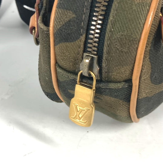 LOUIS VUITTON Sling bag M44202 canvas khaki Monogram camouflage Supreme Bumback PM unisex(Unisex) Used Authentic