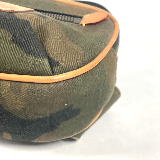 LOUIS VUITTON Sling bag M44202 canvas khaki Monogram camouflage Supreme Bumback PM unisex(Unisex) Used Authentic