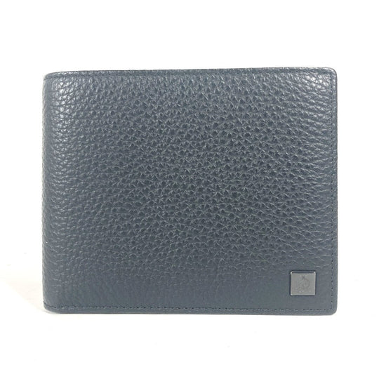 Dunhill Folded wallet leather black logo mens Used Authentic