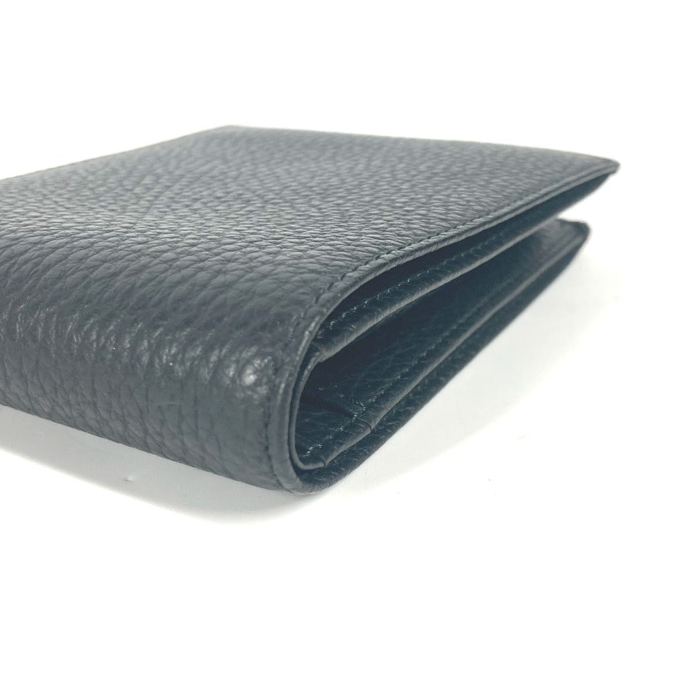 Dunhill Folded wallet leather black logo mens Used Authentic