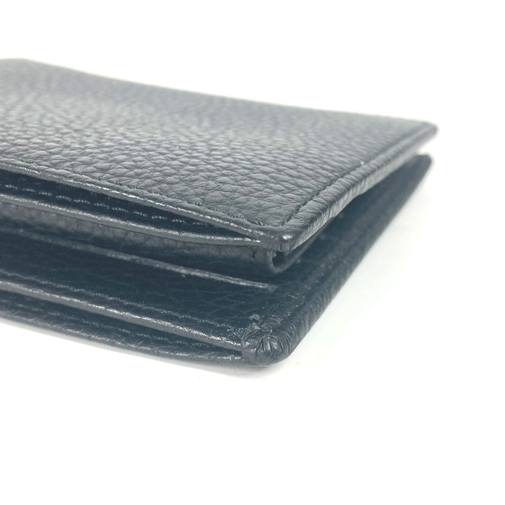 Dunhill Folded wallet leather black logo mens Used Authentic
