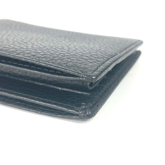 Dunhill Folded wallet leather black logo mens Used Authentic