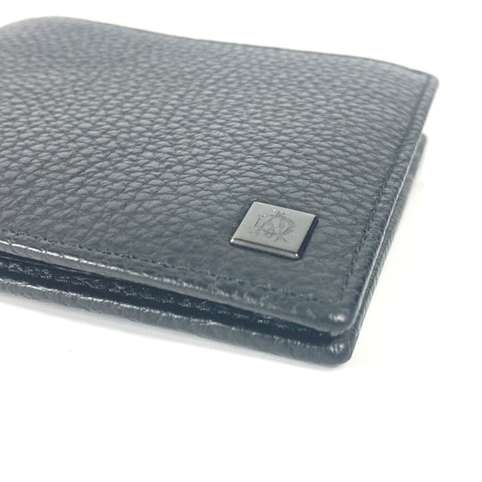 Dunhill Folded wallet leather black logo mens Used Authentic