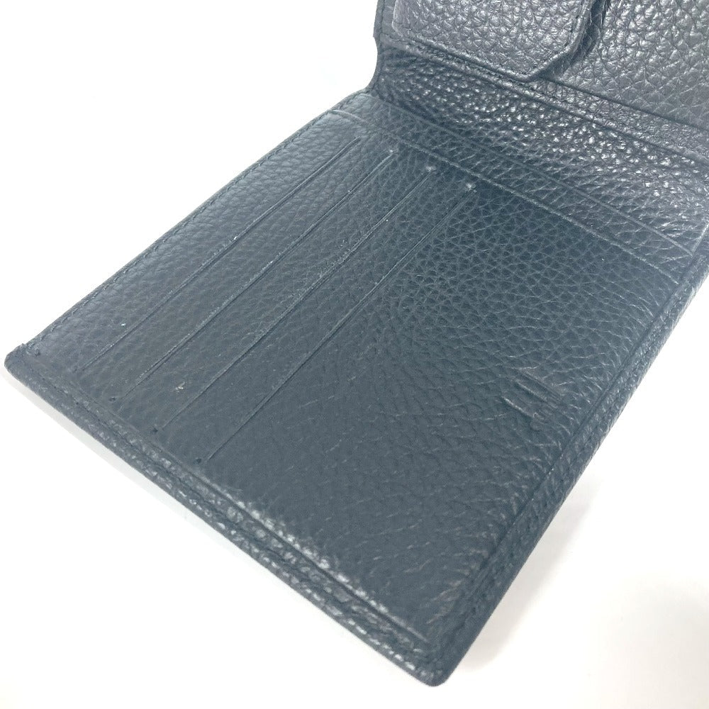 Dunhill Folded wallet leather black logo mens Used Authentic