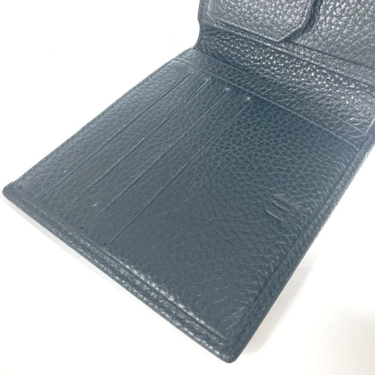 Dunhill Folded wallet leather black logo mens Used Authentic