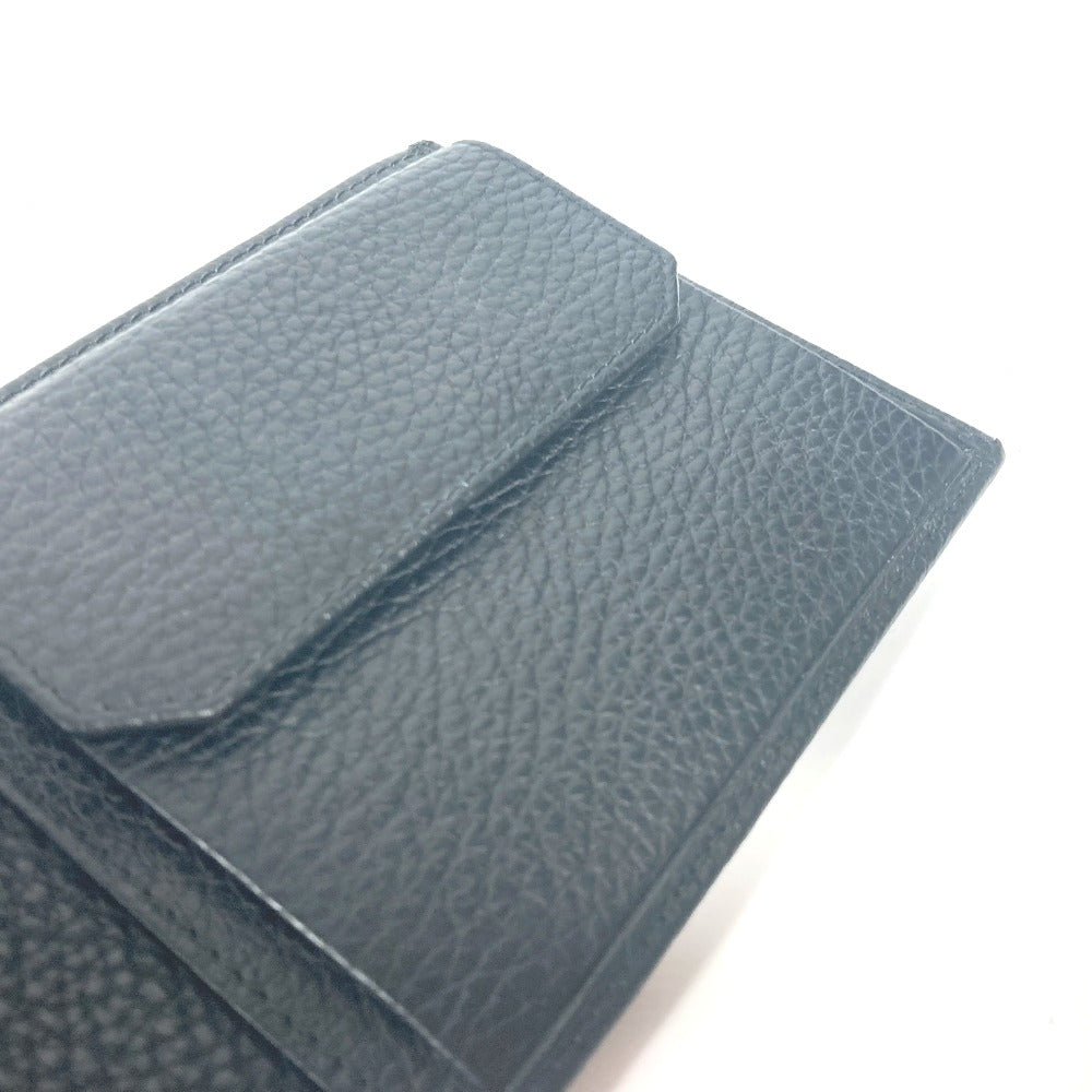 Dunhill Folded wallet leather black logo mens Used Authentic