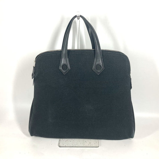 HERMES Handbag Leather / canvas black Sac Ibou PM unisex(Unisex) Used Authentic