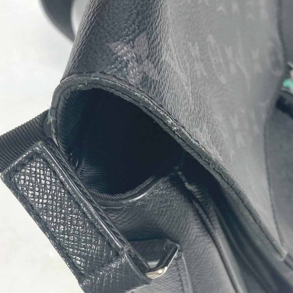 LOUIS VUITTON Shoulder Bag M30413 Taiga Leather, Monogram Eclipse Canvas black Thai Galama Monogram Eclipse Flap messenger unisex(Unisex) Used Authentic