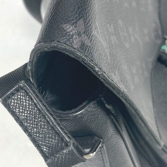 LOUIS VUITTON Shoulder Bag M30413 Taiga Leather, Monogram Eclipse Canvas black Thai Galama Monogram Eclipse Flap messenger unisex(Unisex) Used Authentic