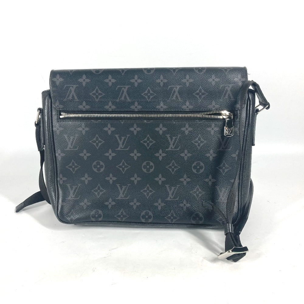 LOUIS VUITTON Shoulder Bag M30413 Taiga Leather, Monogram Eclipse Canvas black Thai Galama Monogram Eclipse Flap messenger unisex(Unisex) Used Authentic