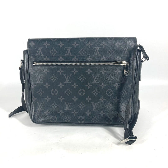 LOUIS VUITTON Shoulder Bag M30413 Taiga Leather, Monogram Eclipse Canvas black Thai Galama Monogram Eclipse Flap messenger unisex(Unisex) Used Authentic