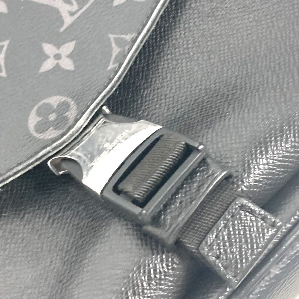 LOUIS VUITTON Shoulder Bag M30413 Taiga Leather, Monogram Eclipse Canvas black Thai Galama Monogram Eclipse Flap messenger unisex(Unisex) Used Authentic