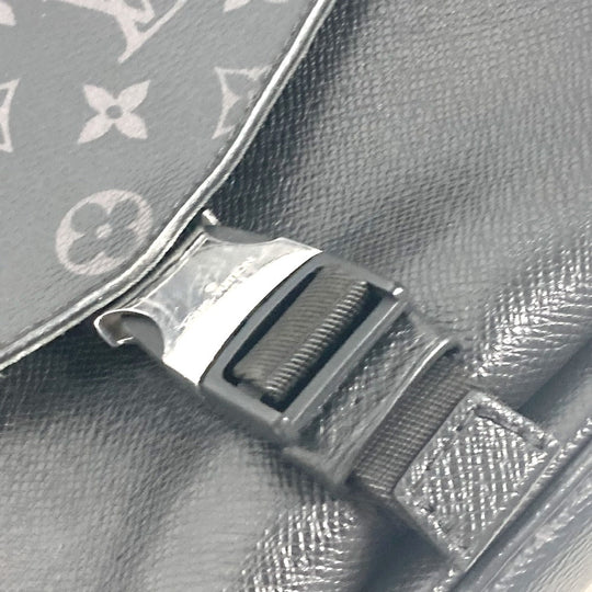 LOUIS VUITTON Shoulder Bag M30413 Taiga Leather, Monogram Eclipse Canvas black Thai Galama Monogram Eclipse Flap messenger unisex(Unisex) Used Authentic