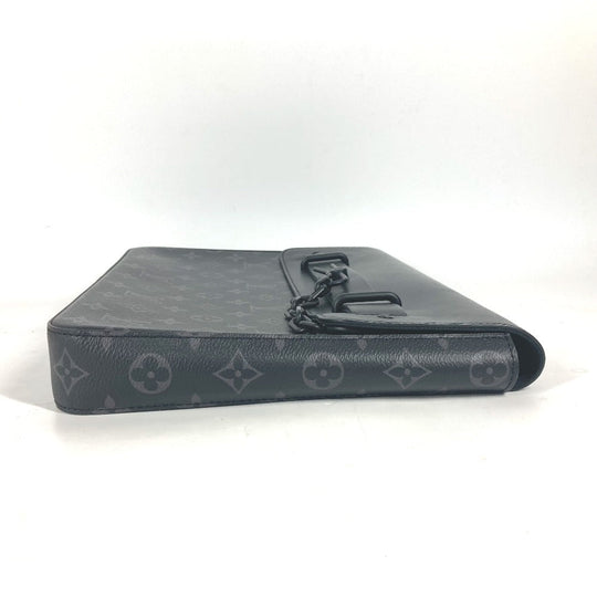 LOUIS VUITTON Clutch bag M80107 Monogram Eclipse Canvas black Monogram Eclipse Pochette steamer mens Used Authentic