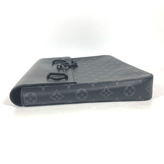 LOUIS VUITTON Clutch bag M80107 Monogram Eclipse Canvas black Monogram Eclipse Pochette steamer mens Used Authentic