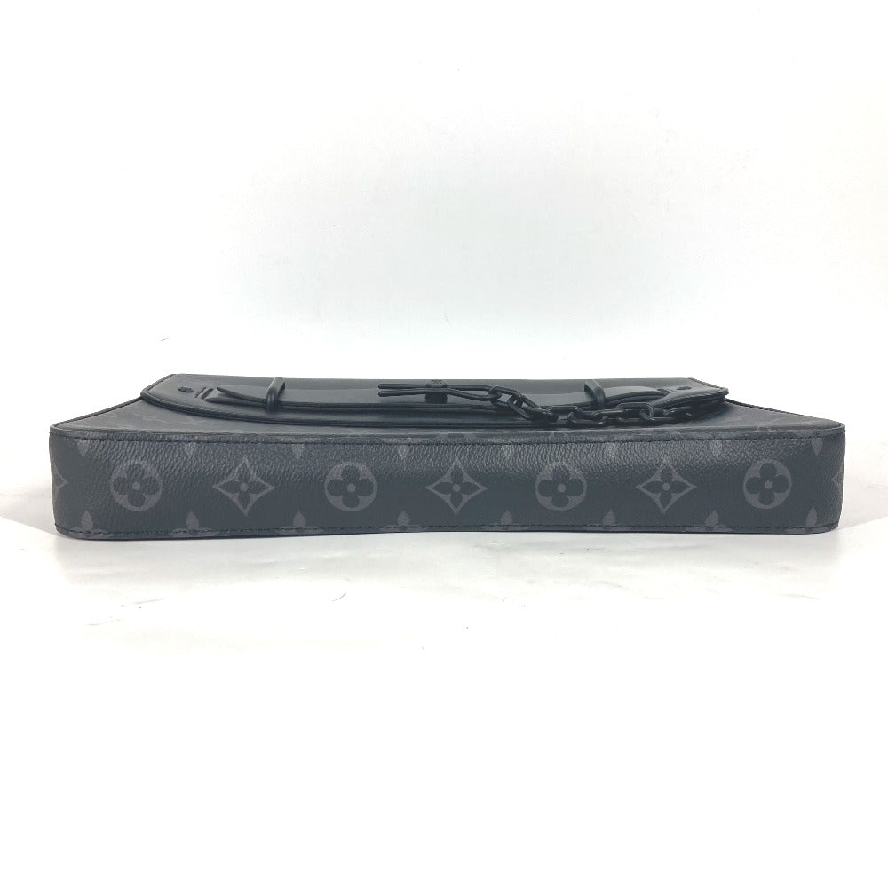 LOUIS VUITTON Clutch bag M80107 Monogram Eclipse Canvas black Monogram Eclipse Pochette steamer mens Used Authentic