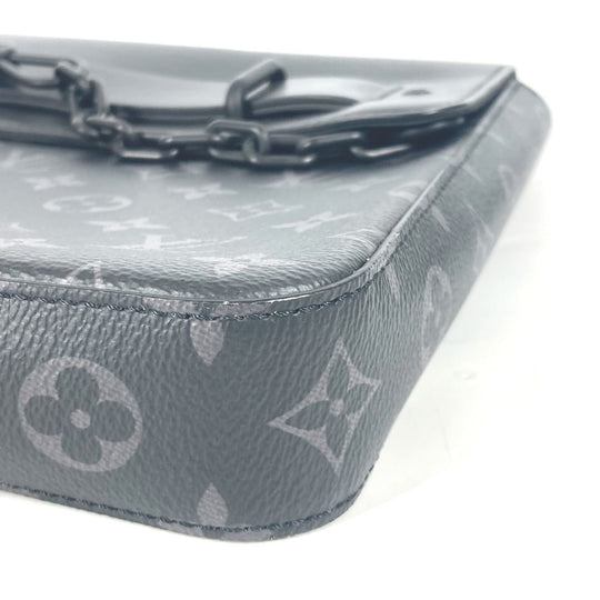 LOUIS VUITTON Clutch bag M80107 Monogram Eclipse Canvas black Monogram Eclipse Pochette steamer mens Used Authentic