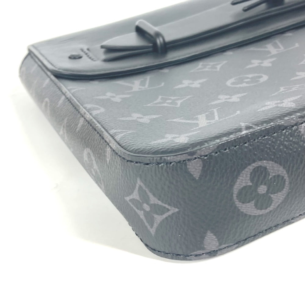 LOUIS VUITTON Clutch bag M80107 Monogram Eclipse Canvas black Monogram Eclipse Pochette steamer mens Used Authentic