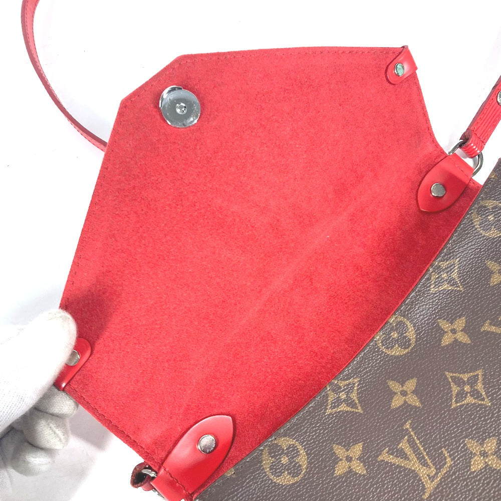 LOUIS VUITTON Shoulder Bag M44031 Epi Leather, Monogram Canvas Red epi monogram Saint-Michel Women Used Authentic