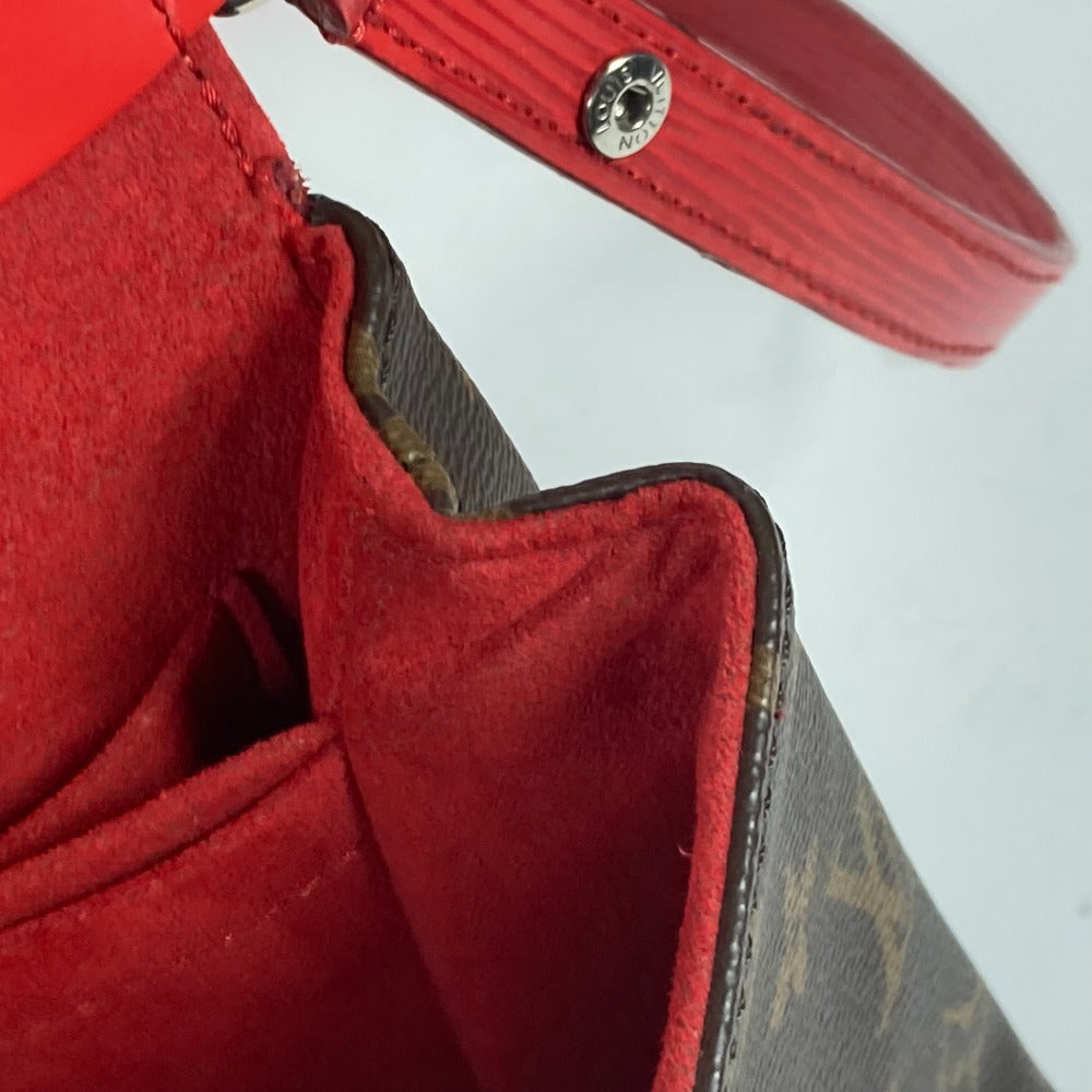 LOUIS VUITTON Shoulder Bag M44031 Epi Leather, Monogram Canvas Red epi monogram Saint-Michel Women Used Authentic