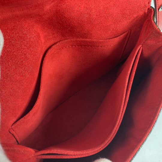 LOUIS VUITTON Shoulder Bag M44031 Epi Leather, Monogram Canvas Red epi monogram Saint-Michel Women Used Authentic