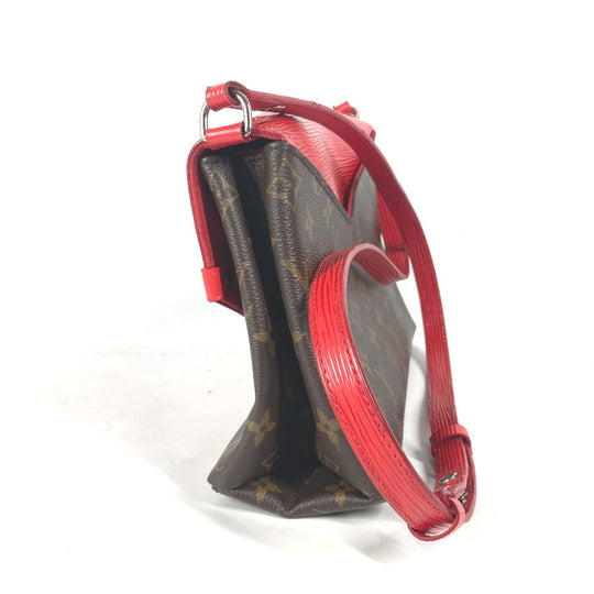LOUIS VUITTON Shoulder Bag M44031 Epi Leather, Monogram Canvas Red epi monogram Saint-Michel Women Used Authentic