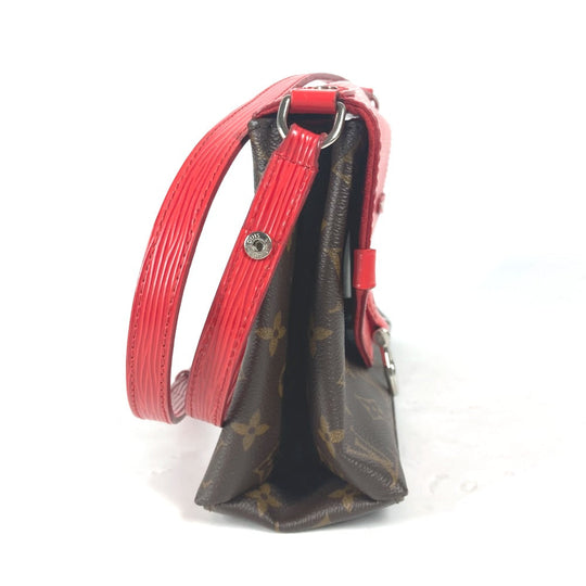 LOUIS VUITTON Shoulder Bag M44031 Epi Leather, Monogram Canvas Red epi monogram Saint-Michel Women Used Authentic