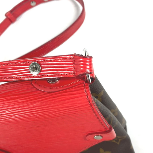 LOUIS VUITTON Shoulder Bag M44031 Epi Leather, Monogram Canvas Red epi monogram Saint-Michel Women Used Authentic