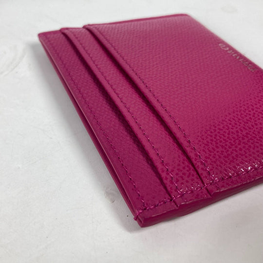 TIFFANY&Co. Card Case leather pink logo Women Used Authentic