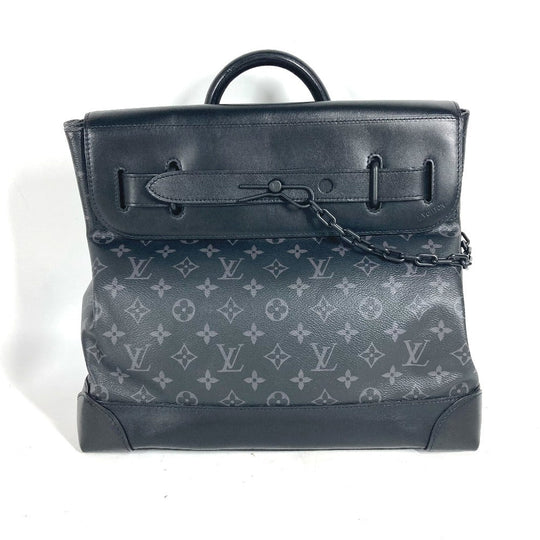 LOUIS VUITTON Handbag M44731 Monogram Eclipse Canvas black Monogram Eclipse Steamer PM mens Used Authentic