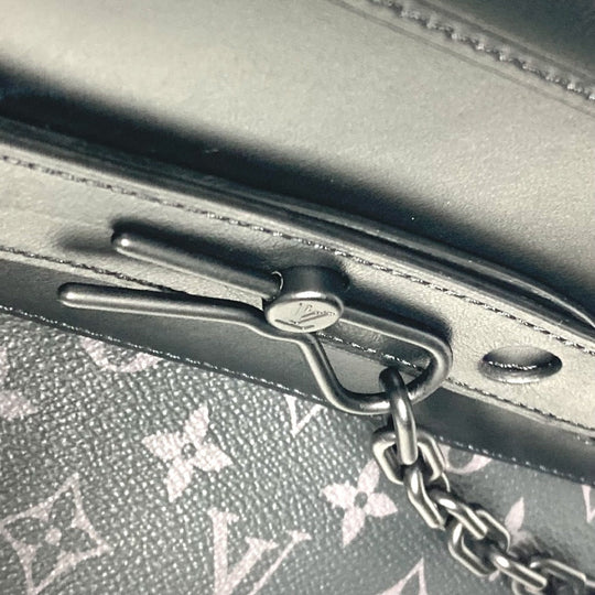 LOUIS VUITTON Handbag M44731 Monogram Eclipse Canvas black Monogram Eclipse Steamer PM mens Used Authentic