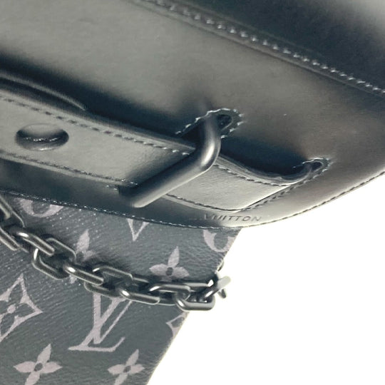 LOUIS VUITTON Handbag M44731 Monogram Eclipse Canvas black Monogram Eclipse Steamer PM mens Used Authentic