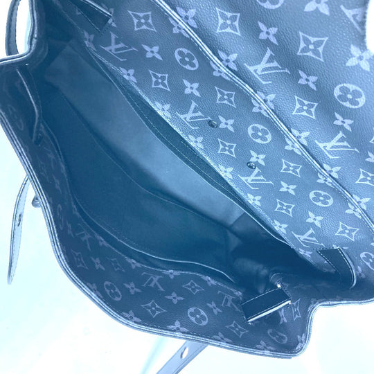 LOUIS VUITTON Handbag M44731 Monogram Eclipse Canvas black Monogram Eclipse Steamer PM mens Used Authentic