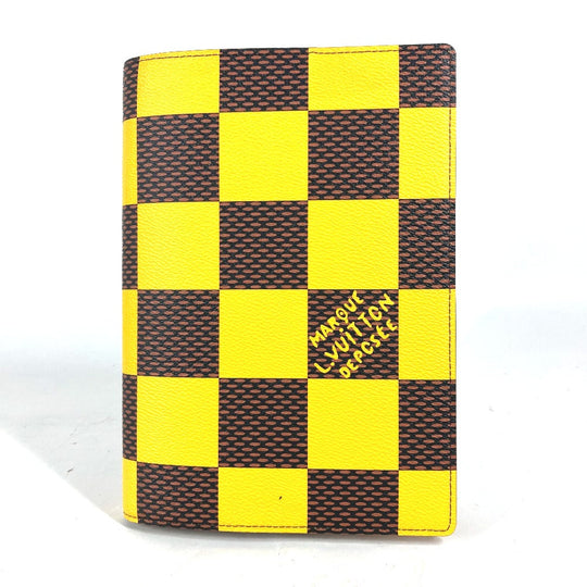LOUIS VUITTON Note cover GI1035 Damier canvas yellow Damier Pop Notebook cover mens(Unisex) Used Authentic